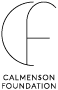 Black and white logo with large, stylized overlapping "C" and "F" letters above the text "Calmenson Foundation" in bold, uppercase font.