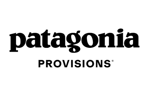 Black text on a white background reads "patagonia" in bold lowercase letters and "PROVISIONS" in uppercase below it, representing the Patagonia Provisions brand logo.